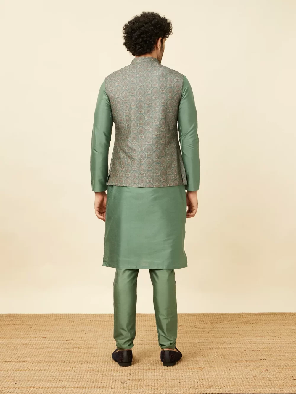Shadow Green Medallion Patterned Jacket - Image 3