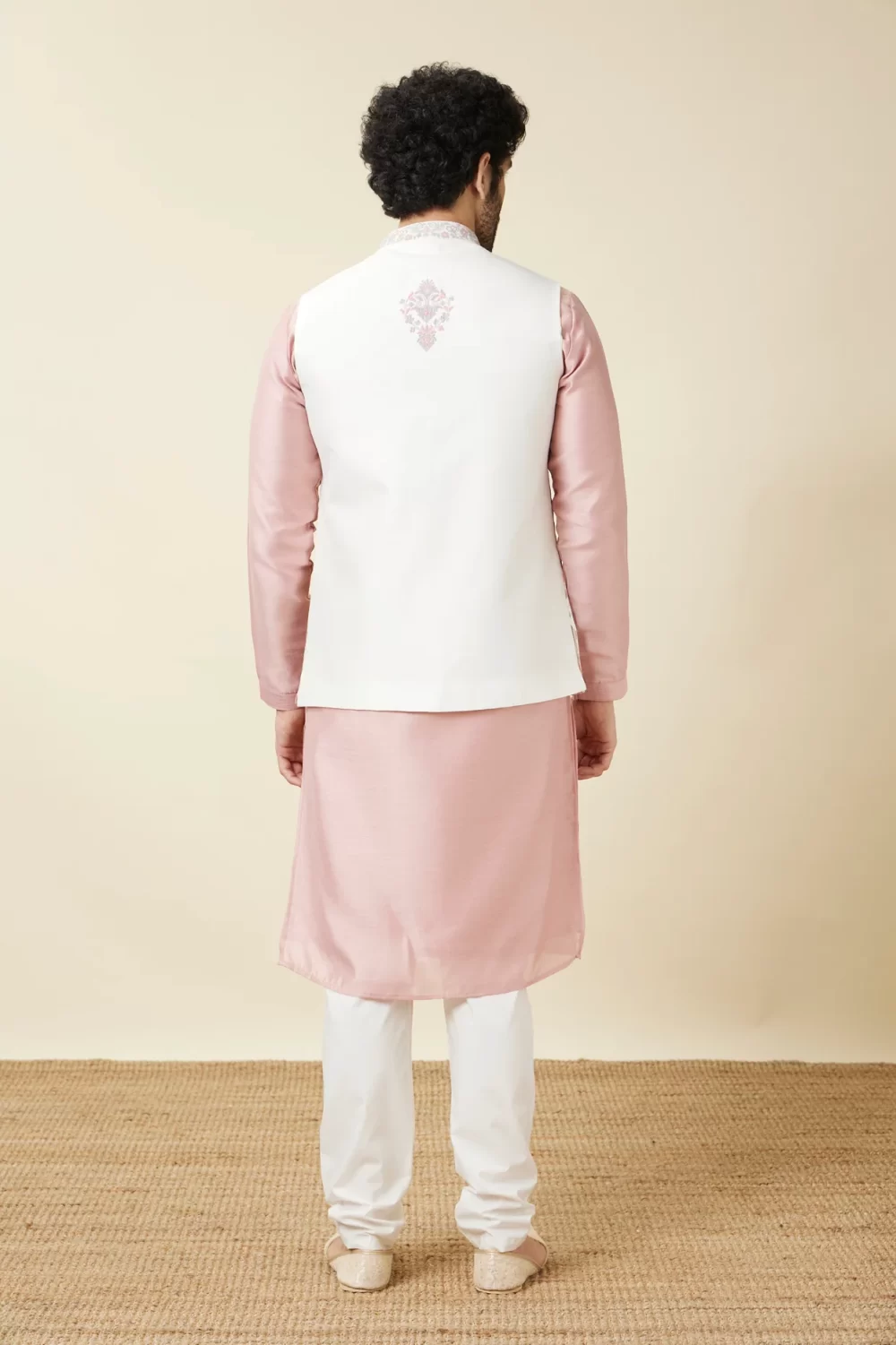 Light Cream and Pink Floral Jacket - Image 3