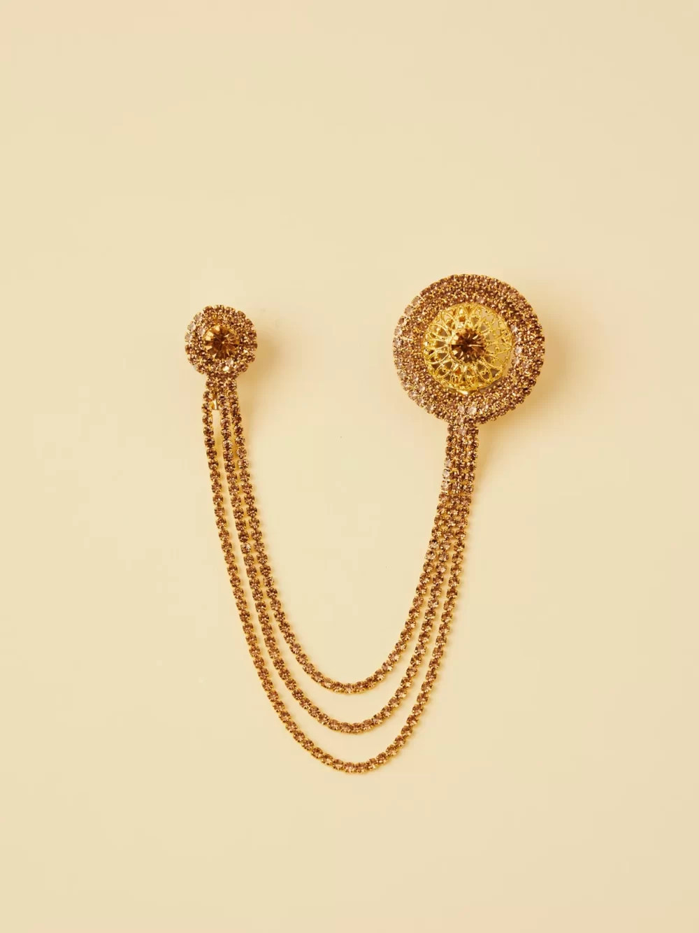 Fawn Stone Studded Brooch