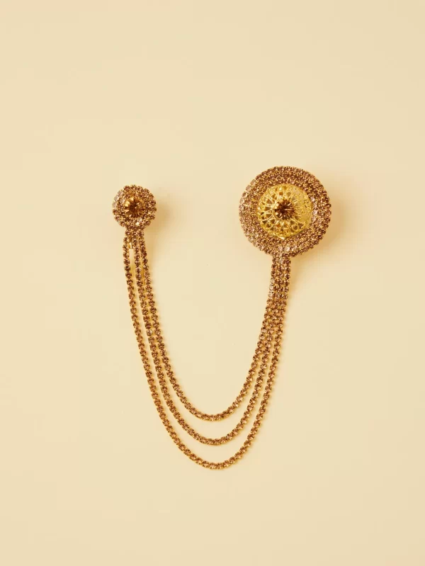 Fawn Stone Studded Brooch