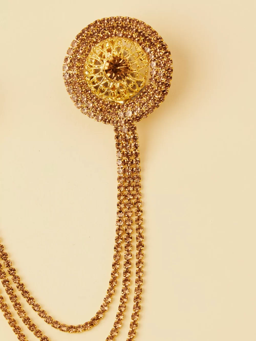 Fawn Stone Studded Brooch - Image 2